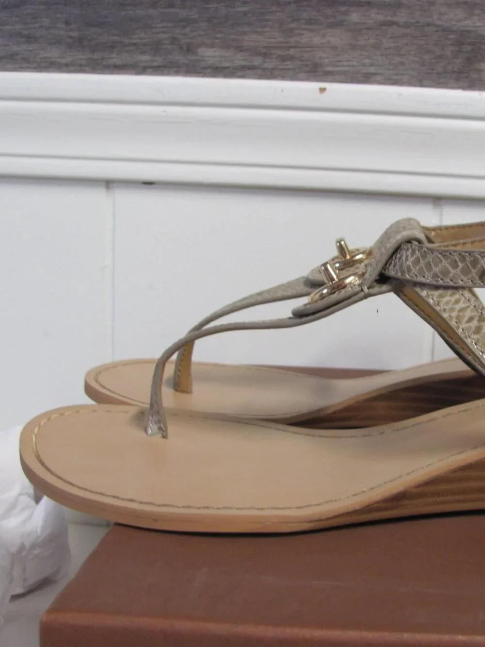 COACH INGRID NAT. PRINT SNAKE SANDALS NIB coach ingrid